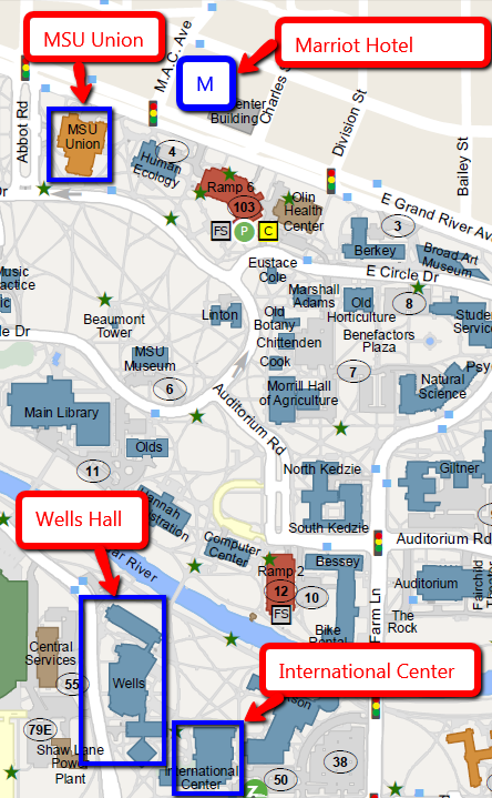 MSU Campus Map Printable